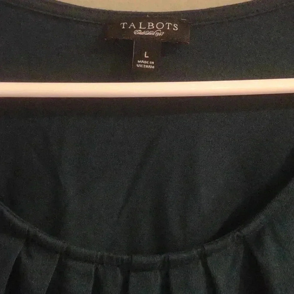 Talbots women's large emerald green long sleeve top - Picture 3 of 4
